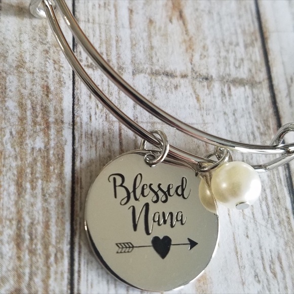 TheIvoryElephant Jewelry - BLESSED NANA stamped bracelet